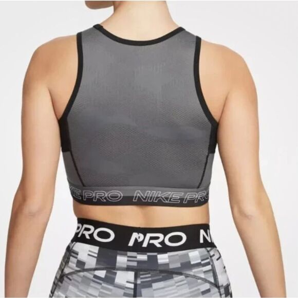 Nike Pro Dri-FIT Femme Cropped Tank Tank Top - Picture 2 of 5